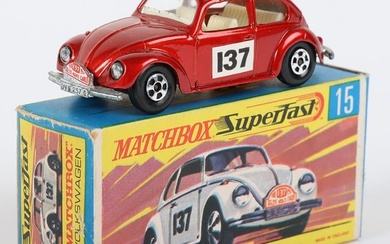 Matchbox Lesney Superfast MB-15 Volkswagen with RED body and 137 labels