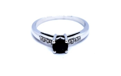 Mauboussin - 18 kts. White gold - Ring Sapphire - Diamond