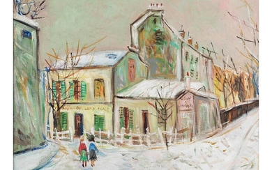 Maurice Utrillo, 1883 Paris – 1955 Dax, CAFÉ DU LAPIN AGILE