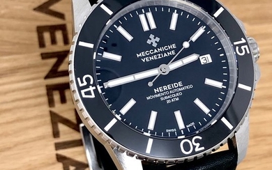 Meccaniche Veneziane - Automatic Diver Watch Nereide 3.0 CERAMIC Black EXTRA Rubber Strap - 1202009 "NO RESERVE PRICE" - Men - BRAND NEW
