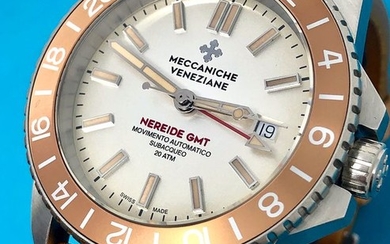Meccaniche Veneziane - Automatic Watch Nereide GMT 2.0 Extra Strap - Topazio Crema - Men - BRAND NEW