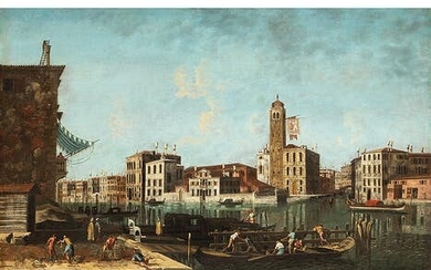 Michele Giovanni Marieschi, 1710 – 1743 Venedig, DER CANAL GRANDE AM ZUSAMMENFLUSS MIT DEM CANNAREGIO