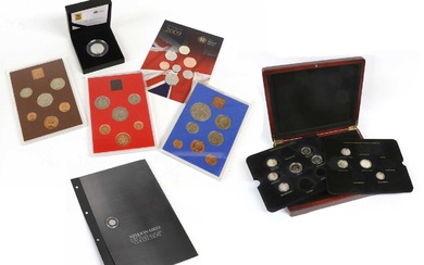Mixed Platinum and Silver Coins and Proof Sets, comprising; fine...