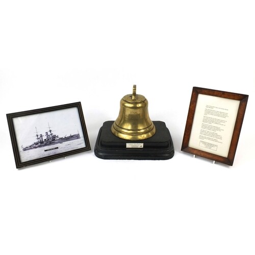 Naval interest bronze bell reputedly taken from the battlesh...