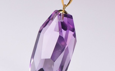 No Reserve Price - 18 kt. Gold - Necklace with pendant - 28.27 ct Amethyst