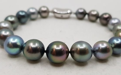 No Reserve Price 8.5x11mm Shimmering Tahitian Pearls - Bracelet