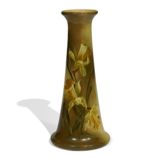 Owens Pottery Co. vase decorated with jonquils