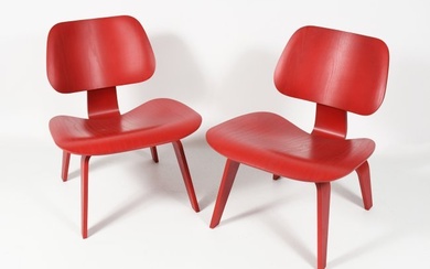 PAIR OF MODERN EAMES FOR HERMAN MILLER LCW CHAIRS