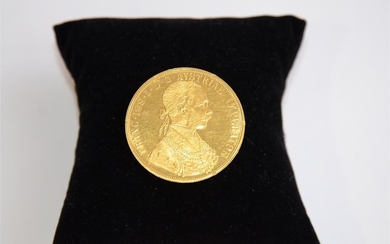 PIECE of 4 gold ducats. Weight: 13.9 g....