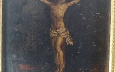 Painting - Copper + gilded wood - 18th century