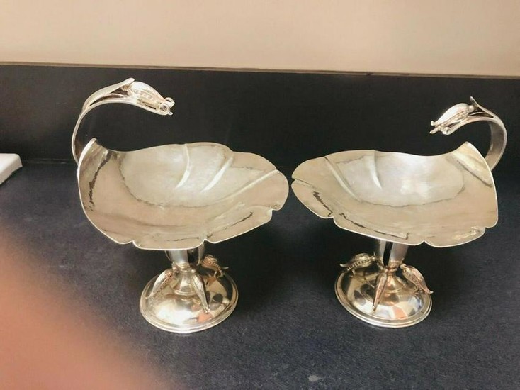 Pair Of Carl Poul Petersen Mid Century Hammered