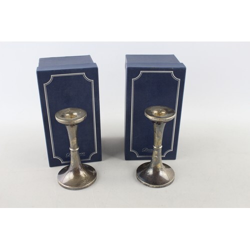 Pair of Stamped .925 STERLING SILVER Filled Candlesticks By ...