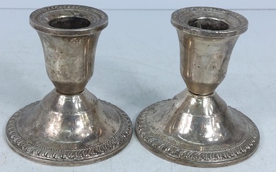 Pair of Sterling silver candlesticks