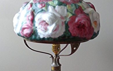 Pairpoint - Table lamp - Roses - Glass, brass