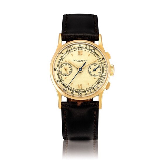 Patek Philippe | Reference 130, A pink gold chronograph wristwatch, Made in 1943 | 百達翡麗 | 型號130 粉紅金計時腕錶，1943年製