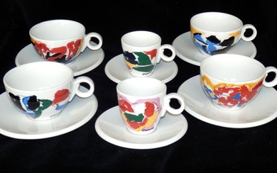 Perla Collection - Collectie Kop en Schotels Jan Cremer - Cup and saucer (6) - Ceramic