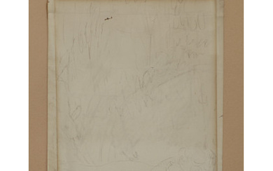 Pierre Bonnard (attr.) , "Senza titolo" bozzetto a matita su carta per una litografia della serie "Le crépuscule des Nymphes" del 1946 cm 28x21,5…