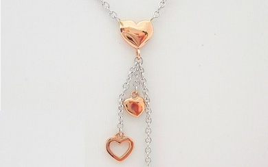 Pink gold, White gold - Necklace