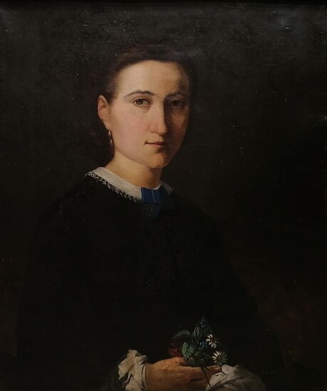 Pittore Francese del XIX secolo - Ritratto di donna