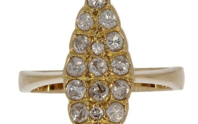 Prinsessenring - 14 kt. Yellow gold - Ring - 0.50 ct Diamond