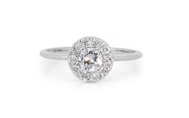 Ring - 18 kt. White gold - 1.05 tw. Diamond (Natural) - Diamond