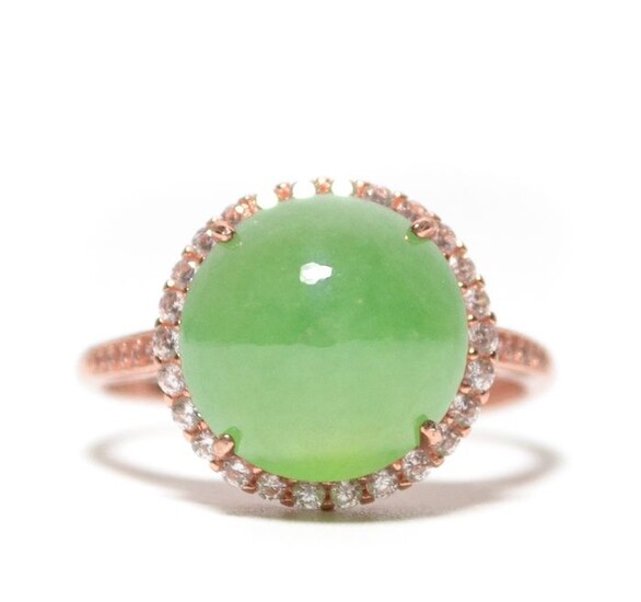 Ring - Natural Jadeite (Type A) - Certified - China - 21st century