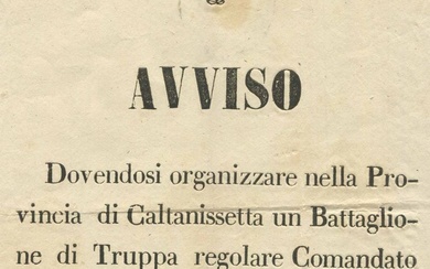 Risorgimento, volantino pubblicato e distribuito in Sicilia