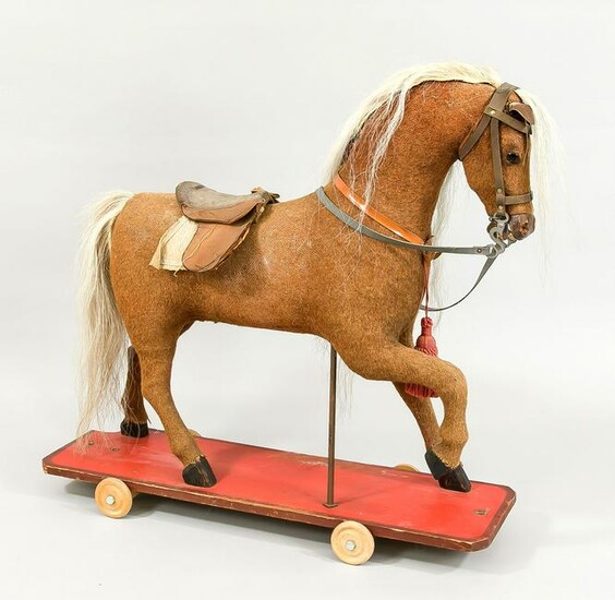 Rocking horse, c. 1900. with real h