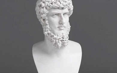 Roman Emperor "Lucius Verus" Bust Sculpture - 2.2lbs