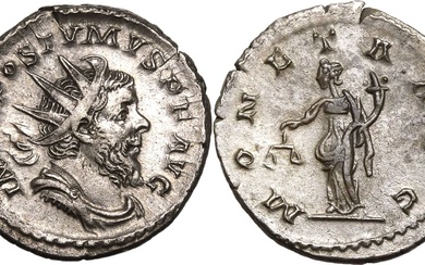 Roman Empire Postumus AD 260-269 AR Antoninianus Good Very Fine; underlying lustre