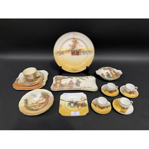 Royal Doulton Under The Greenwood Tree dish and sandwich pla...