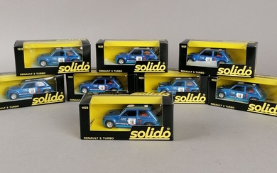 SOLIDO - 21 Renault 5 Turbo n°1023, échelle 1/43 dans leurs boites d'origines