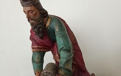 Sculpture, King Wise - Earthenware - 19th century
