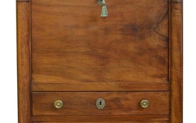 Secretary with semi detached columns opening by 4 drawers and...