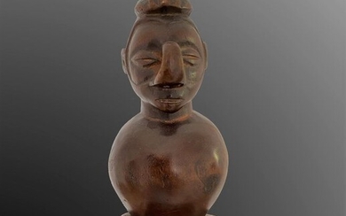 Sifflet à figure anthropomorphe - Wood - Congo DRC - 1st half 20th century