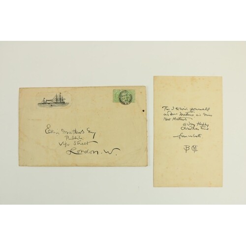 Signed by Jack B. Yeats Yeats (Jack B.) A folded sheet with...