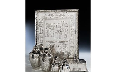 Silberservice im ägyptischen Stil