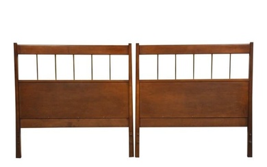 Solid Birch Planner Group Twin Headboards- a Pair Mid Century Modern