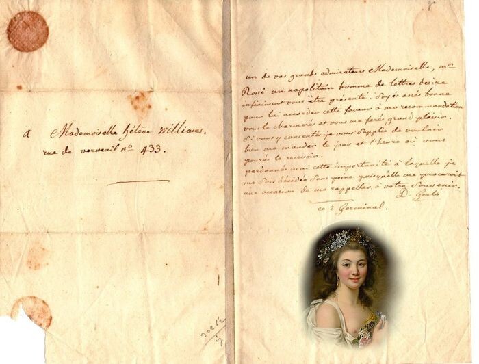Stéphanie Félicité du Crest, comtesse de Genlis - Lettre Autographe Signée à Maria Helena Williams - 1