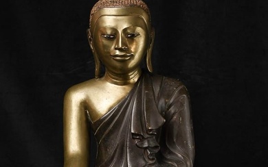 Superb 19th-century Burmese Bronze Buddha in the Mandalay Style.