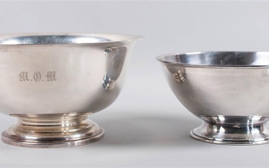TWO AMERICAN SILVER 'REVERE' BOWLS