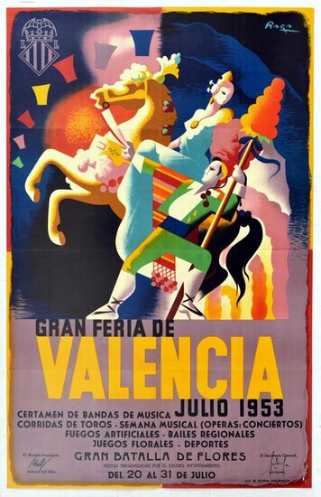Travel Poster Gran Feria Valencia Spain