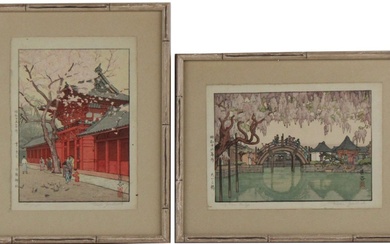 Two Japanese Woodblock Prints, Toshi Yoshida