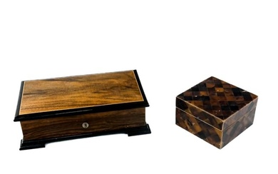 Two Wooden Inlaid Boxes