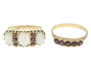 Two gem-set rings