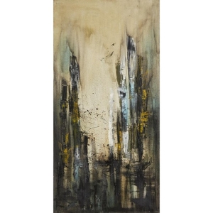 UNKNOWN ARTIST (20th century) UNTITLED (ABSTRACT CITYSCAPE) Signed indistinctly...