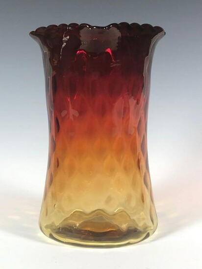 Victorian Amberina Glass Vase