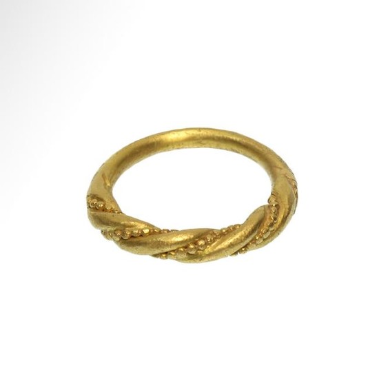 Viking Gold Twisted Ring, c. 10th -11th Century A.D.
