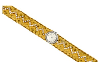 Vintage Cartier 18k Gold Diamond Braided Watch