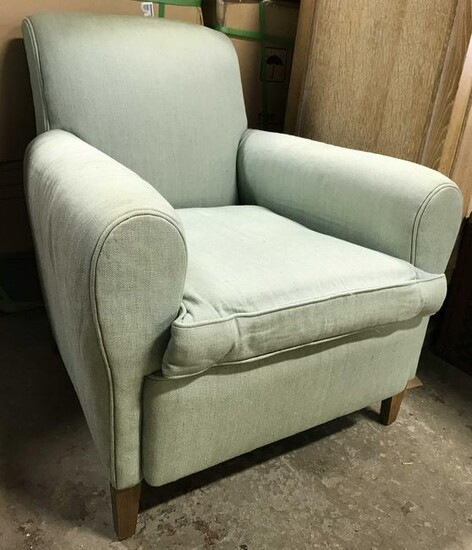 Vintage Green Toned Upholstered Armchair